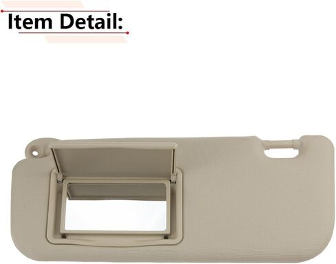 RLB-HILON Left Driver Side Sun Visor Compatible with Toyota Corolla 2014 2015 2016 2017 Year, Gray Color, for 74320-02B21 74310-02K91 in Saudi Arabia