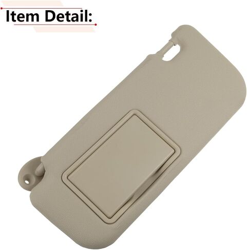 RLB-HILON Left Driver Side Sun Visor Compatible with Toyota Corolla 2014 2015 2016 2017 Year, Gray Color, for 74320-02B21 74310-02K91 in Saudi Arabia