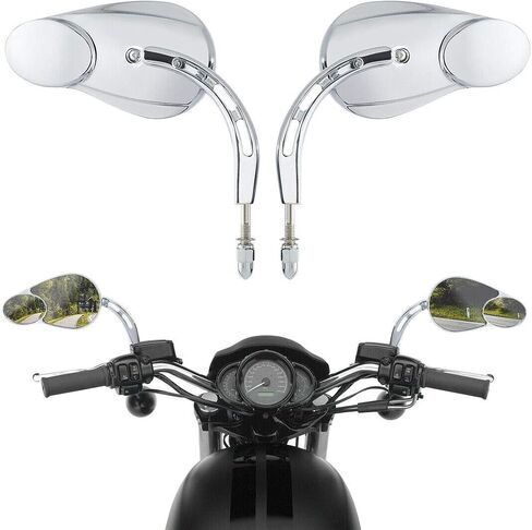 TCMT 8mm Double Rear View Side Mirrors Fits For Harley Road King CVO Road Street Tri Glide Sportster XL1200 XL883 XG500 XG750 Heritage Softail Dyna Low Rider Fat Boy in Saudi Arabia