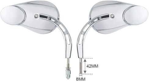TCMT 8mm Double Rear View Side Mirrors Fits For Harley Road King CVO Road Street Tri Glide Sportster XL1200 XL883 XG500 XG750 Heritage Softail Dyna Low Rider Fat Boy in Saudi Arabia