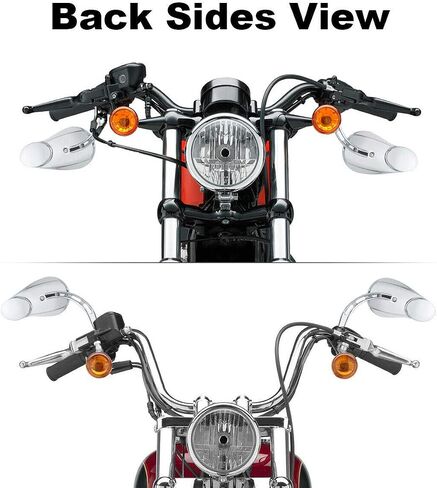 TCMT 8mm Double Rear View Side Mirrors Fits For Harley Road King CVO Road Street Tri Glide Sportster XL1200 XL883 XG500 XG750 Heritage Softail Dyna Low Rider Fat Boy in Saudi Arabia