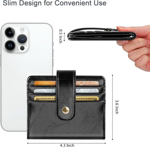 محافظ صغيرة للنساء ضئيل ضئيل للحصول على حامل بطاقة الائتمان Bifold للجيب أو المحفظة ، الكريمة in Kuwait