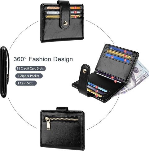 محافظ صغيرة للنساء ضئيل ضئيل للحصول على حامل بطاقة الائتمان Bifold للجيب أو المحفظة ، الكريمة in Kuwait