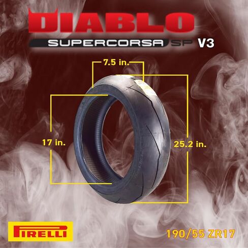 PIRELLI 3115100 190/55ZR17 (75W) DIABLO SUPERCORSA SP V3 REAR REAR in Saudi Arabia