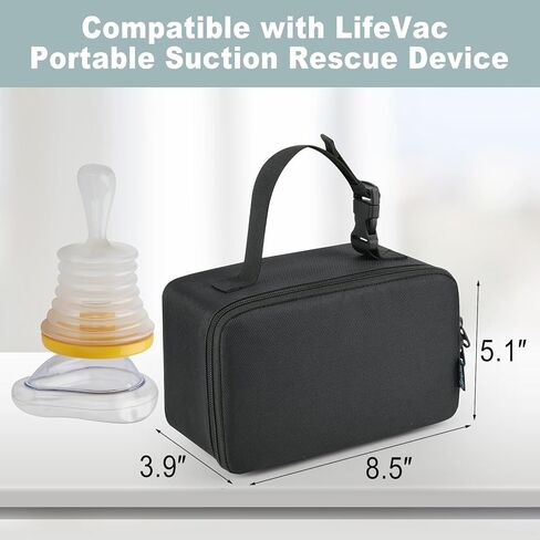 Beautyflier Travel Carrying Bag for Lifevac Home Kit, Durable Storage Bag for Airway Suction Device, Portable Travel Case with Adjustable Hand Strap for Car Home Camping Hiking (Bag Only) in Saudi Arabia