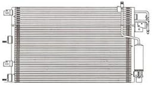 A/C Condenser - with Transmission Oil Cooler - Compatible with 2008-2011 Ford Focus 2.0L with Automatic Transmission in Saudi Arabia