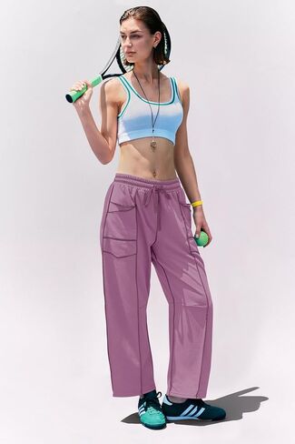 Panadila Womens Barrel Pants Drawstring Wide Leg Sweatpants Baggy Summer Lounge Pants Casual Beach Trousers in Kuwait