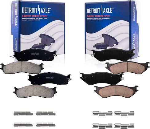 Detroit Axle - منصات الفرامل لعام 2003-2008 دودج رام 2500 3500 ، 2004 2005 2006 2007 منصات الفرامل الأمامية والخلفية مع استبدال الأجهزة in Saudi Arabia