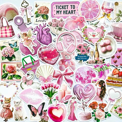 YOKSAS Yellow Stickers Aesthetic Trendy Decals for DIY Water Bottle,Laptop,Luggage,Computer|50PCS Waterproof Sticker Best Gifts for Girls,Boys,Teens,Adult in Saudi Arabia