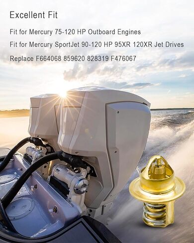طقم ترموستات استبدال F664068 F476067 859620 828319 ، ملائمة لمحركات الزئبق الخارجية 75hp 90hp 120hp Mercury Sportjet 90-120 HP 95XR in Saudi Arabia