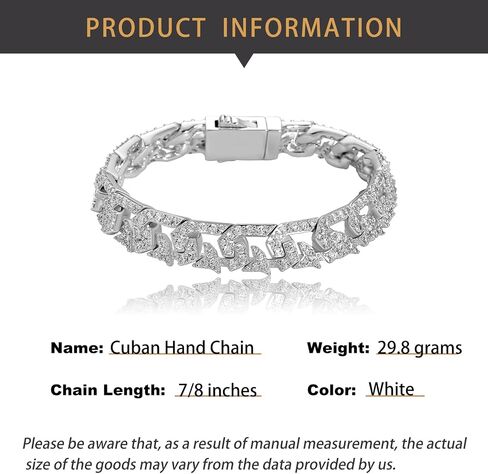 14K Gold Over 925 Silver 10mm Hip-Hop Bracelet, Densely Set Moissanite Cuban Hand Chain, A Trendy Gift for Music Lovers or Those Embracing Bold Styles,Gifts for Dad in Saudi Arabia