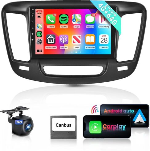 Podofo Car Stereo for Chrysler 200 200C 200S 2015-2019 Radio with Wireless Carplay Android Auto 9inch HD IPS Touchscreen with Bluetooth WiFi 28UIs RDS/FM Radio MirrorLink GPS SWC AHD Backup Camera in Saudi Arabia