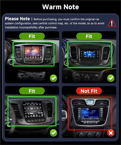 Podofo Car Stereo for Chrysler 200 200C 200S 2015-2019 Radio with Wireless Carplay Android Auto 9inch HD IPS Touchscreen with Bluetooth WiFi 28UIs RDS/FM Radio MirrorLink GPS SWC AHD Backup Camera in Saudi Arabia