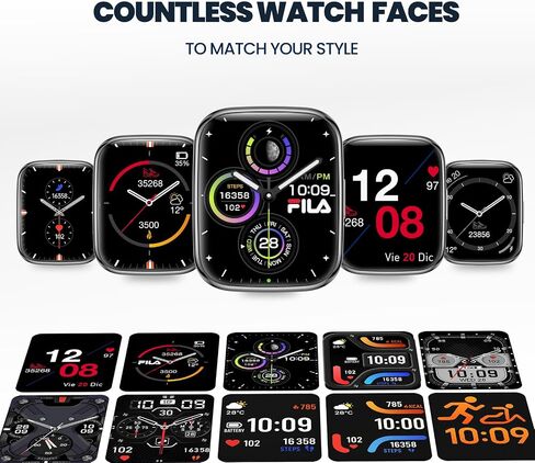 Fila Smart Watch for Men Women, 1.52'' GPS Smartwatch (Answer/Make Call) with 100+ Sport Modes, Fitness Watch with Heart Rate/Sleep Monitoring, Activity Tracker for Android iOS in Kuwait