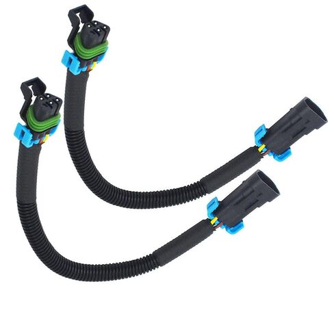 Amrxuts 2pcs 4 الأسلاك الأسود الأكسجين O2 مستشعر مستشعر ملحق تسخير 12 بوصة لعام 2010-2013 شيفروليه كامارو / 2005-2013 شيفروليه LS2 LS3 LS7 تطبيقات مستشعر الأمامية SG336 in Kuwait