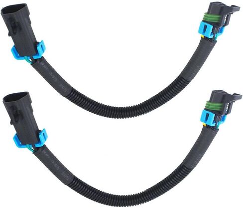 Amrxuts 2pcs 4 الأسلاك الأسود الأكسجين O2 مستشعر مستشعر ملحق تسخير 12 بوصة لعام 2010-2013 شيفروليه كامارو / 2005-2013 شيفروليه LS2 LS3 LS7 تطبيقات مستشعر الأمامية SG336 in Kuwait