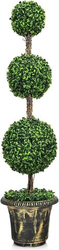 3ft 2 Pack Artificial Boxwood Topiary Tree, Fake Greenery Plants Ball Tree for Indoor or Outdoor in Saudi Arabia