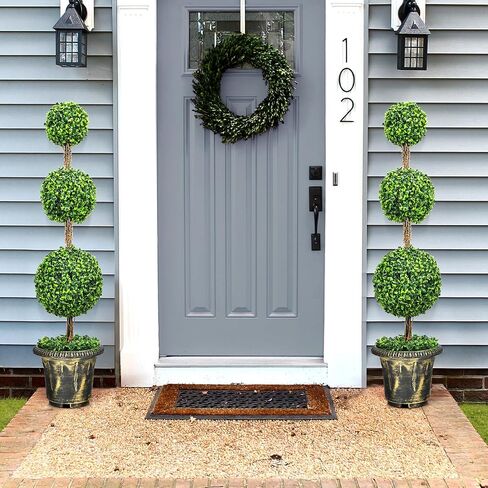 3ft 2 Pack Artificial Boxwood Topiary Tree, Fake Greenery Plants Ball Tree for Indoor or Outdoor in Saudi Arabia