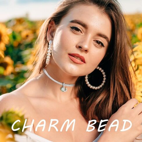925 Sterling Silver Charms Beads for Bracelets & Necklaces, Green Four Leaf Clover Luck Moon Crescent Charm Birthday Gifts Pendant Jewelry for Women Men Teens in Saudi Arabia