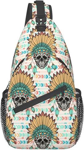 VOOHDDY Retro Tribal Aztec Sling Bag For Women Men Travel Hiking Backpack Crossbody Shoulder Chest Bags Casual Daypack Sport in Saudi Arabia