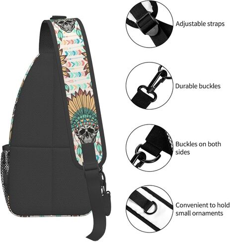 VOOHDDY Retro Tribal Aztec Sling Bag For Women Men Travel Hiking Backpack Crossbody Shoulder Chest Bags Casual Daypack Sport in Saudi Arabia