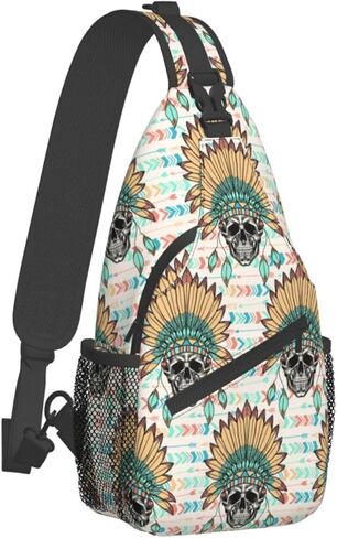 VOOHDDY Retro Tribal Aztec Sling Bag For Women Men Travel Hiking Backpack Crossbody Shoulder Chest Bags Casual Daypack Sport in Saudi Arabia