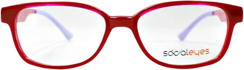 SocialEyes Italian Handmade Oval Eyeglasses, Non-Prescription/Rx-able Designer Glasses Frame for Kids in Saudi Arabia