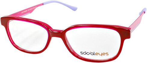 SocialEyes Italian Handmade Oval Eyeglasses, Non-Prescription/Rx-able Designer Glasses Frame for Kids in Saudi Arabia
