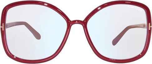 Eyeglasses Tom Ford FT 5845 -B 074 Shiny Bordeaux,"t" Logo/Blue Block Lenses in Saudi Arabia