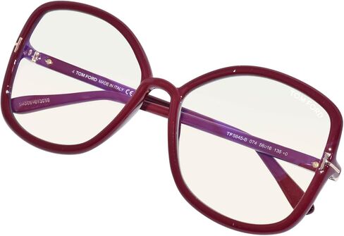 Eyeglasses Tom Ford FT 5845 -B 074 Shiny Bordeaux,"t" Logo/Blue Block Lenses in Saudi Arabia