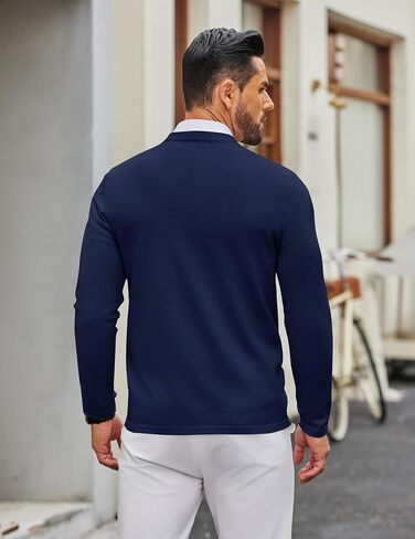 COOFANDY Men's Crew Neck Pullover Sweater Slim Fit Long Sleeve Knit Sweaters Lightweight Dress Casual Crewneck Sweater in Saudi Arabia