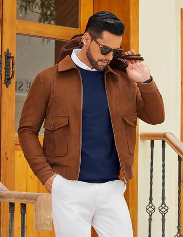 COOFANDY Men's Crew Neck Pullover Sweater Slim Fit Long Sleeve Knit Sweaters Lightweight Dress Casual Crewneck Sweater in Saudi Arabia