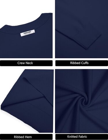 COOFANDY Men's Crew Neck Pullover Sweater Slim Fit Long Sleeve Knit Sweaters Lightweight Dress Casual Crewneck Sweater in Saudi Arabia