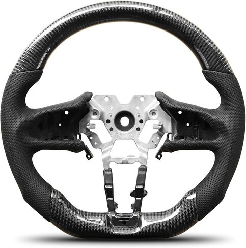 Carbon Fiber Steering Wheel For Infiniti Q60 2017-2022 D-shaped Nappa Perforated Leather Flat-bottom Steering Wheel in Kuwait