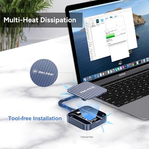 M.2 NVME & SATA SSD العلبة ، SPERPRTS 10GBPS USB 3.2 Gen2 USB-C نقل البيانات السريعة ، مفتاح M الخارجي M و B+M SSDS 2280/2230/2242/2260 SSD in Kuwait