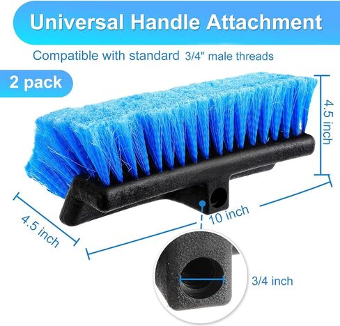 2 Pcs Car Wash Brush Head with Soft Detailing Bristle Soft Fiber Car Wash Brush Exterior Car Wash Equipment for Car Auto Truck RV Boat Camper Patios Washing (Yellow) in Kuwait