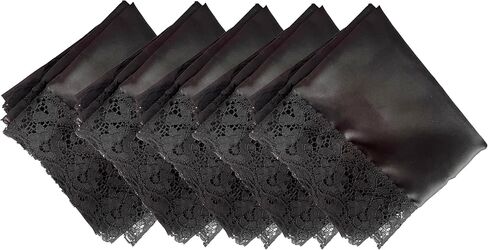 5pc 26'' lap scarf silk feeling fabric lap scarves with lace trims lap handkerchief lap covers lap skirts for women in church in Saudi Arabia