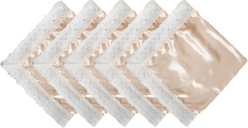 5pc 26'' lap scarf silk feeling fabric lap scarves with lace trims lap handkerchief lap covers lap skirts for women in church in Saudi Arabia