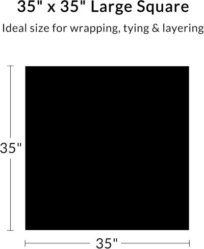 Satin Head Scarf for Women – 2 Pack 35 Inches Square Scarf, Sleeping Hair Wrap Bandana in Kuwait