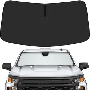 Car Windshield Sun Shade for Chevy 2019-2025 Silverado 1500 & for GMC 2019-2025 Sierra 1500 Associory (OEM Design) عزل عزل قابل للطي قابلة للطي Sunshade من أجل الحماية النهائية in Kuwait