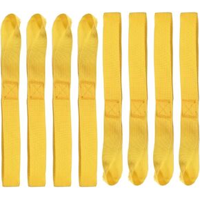 8PCS Soft Loop Tie Down Straps, Heavy Duty Auxiliary Strap with 4800Lbs Breaking Strength & 1800Lbs Load Capacity, Tie Down Loops for Securing Car Motorcycles ATV UTV Equipment (Orange) in Saudi Arabia