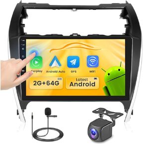 2+64 جيجابايت لـ Toyota Camry 2012-2014 Android 13 Car Stereo Wireless Carplay Android Auto ، 10.1 " in Kuwait