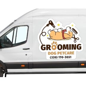 Personalized Car Magnet Sign | Customized Logo for Your Car Van Truck | Advertise Your Business | Professionally Printed | Photo Text in Kuwait