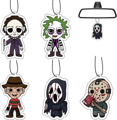 Air Air Corder- Halloween Horror Car Interior Interior Accessor Hanging Halloween Decoration ، Fresh Room ، for Men Women ، Pack of 5 in Saudi Arabia