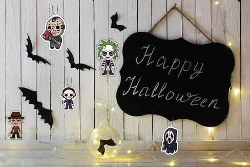 Air Air Corder- Halloween Horror Car Interior Interior Accessor Hanging Halloween Decoration ، Fresh Room ، for Men Women ، Pack of 5 in Saudi Arabia
