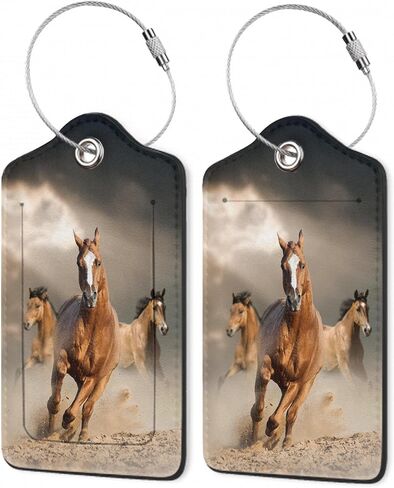 2Pcs Luggage Tag for Suitcase Tropical Summer Palm Cute Suitcase Tag with Privacy Flap & Name ID Label & Metal Loop,Travel Bag Luggage Tags for Women in Saudi Arabia