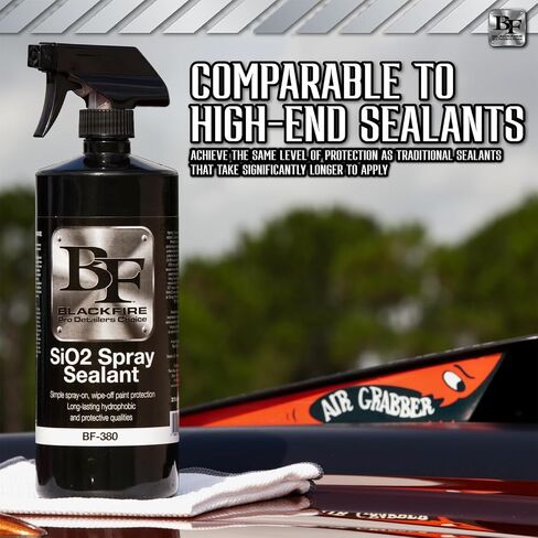 Blackfire SiO2 Spray Sealant BF-380 - Quick Spray-On, Wipe-Off Protection, Repels Water & Contaminants, Easy Paint Sealant, 32 Oz. in Kuwait