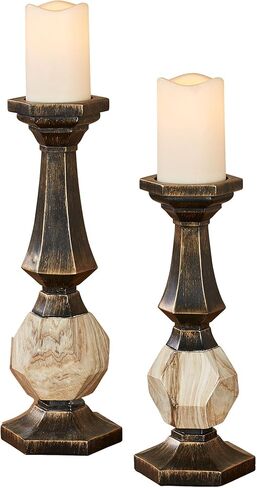 مجموعة شموع Zane مجموعة أسود/ذهبية من اثنين in Kuwait