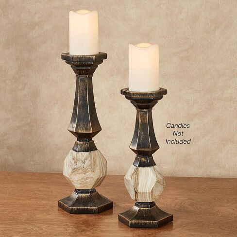 مجموعة شموع Zane مجموعة أسود/ذهبية من اثنين in Kuwait