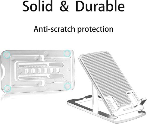 حامل الهاتف الخليوي ، حامل هاتف السفر القابل للطي وقابلية نقل الزاوية القابلة للتعديل ، متوافق مع جميع الهواتف المحمولة اللوحي ، قاعدة مستقرة وغير قابلة للانزلاق (أسود) in Kuwait